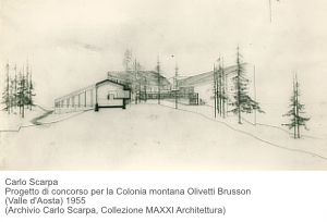 Scarpa/Olivett, Brani di una storia condivisa, Carlo Scarpa, Olivetti, Colonia Montana Brusson, MAXXI